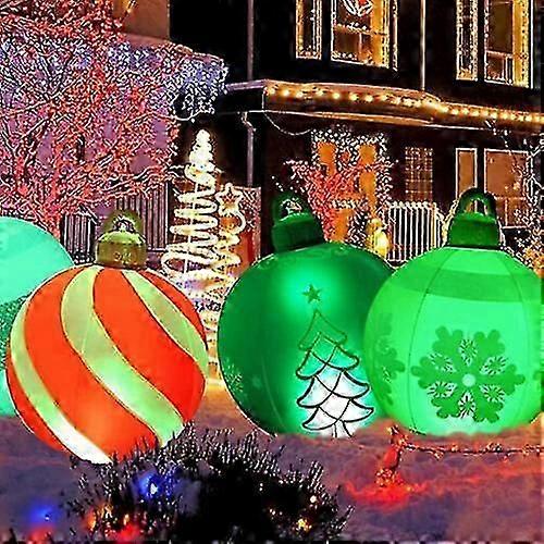 60cm Led Lights Up Inflatable Christmas Decoration Ball Outdoor Xmas Inflatables