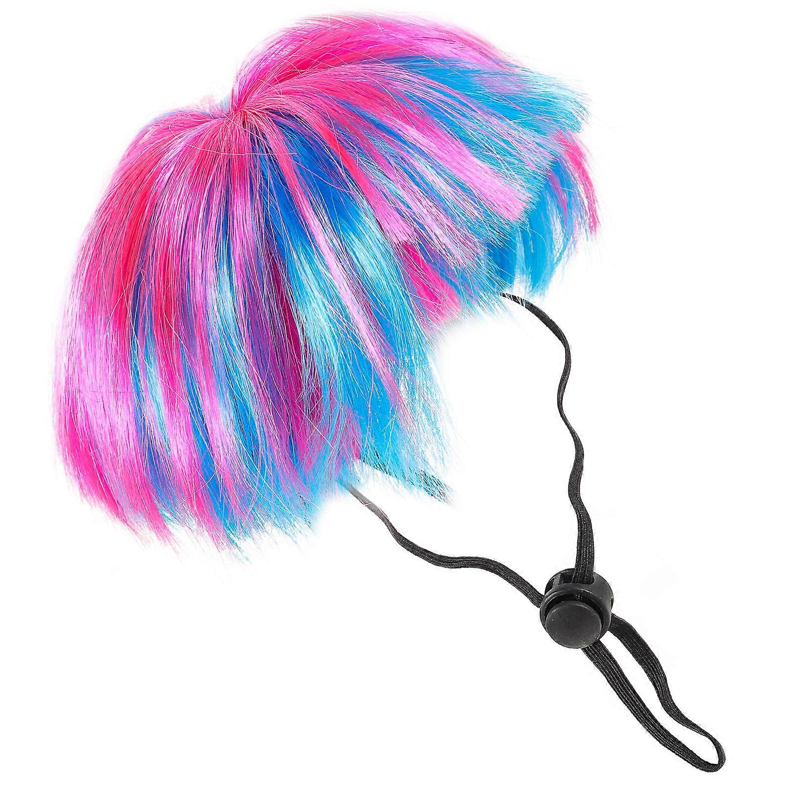 Pet Wig Dog Wig Headpiece for Halloween Cosplay 1 Piece Assorted Color