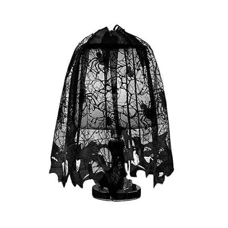 Black Lace Halloween Table Flag Combination Halloween Decorative Cloth Bat Witch Spider Web Tablecloth