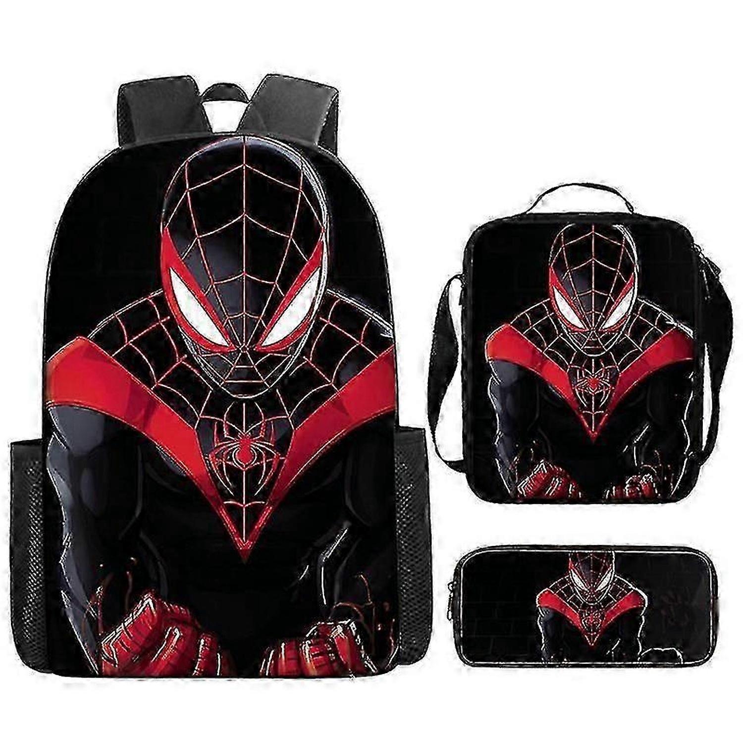 New Marvel Spider-man Backpack Primary And Secondary School School Bag Large Capacity Anime Cartoon Backpack Lunch Bag Gifts For Children