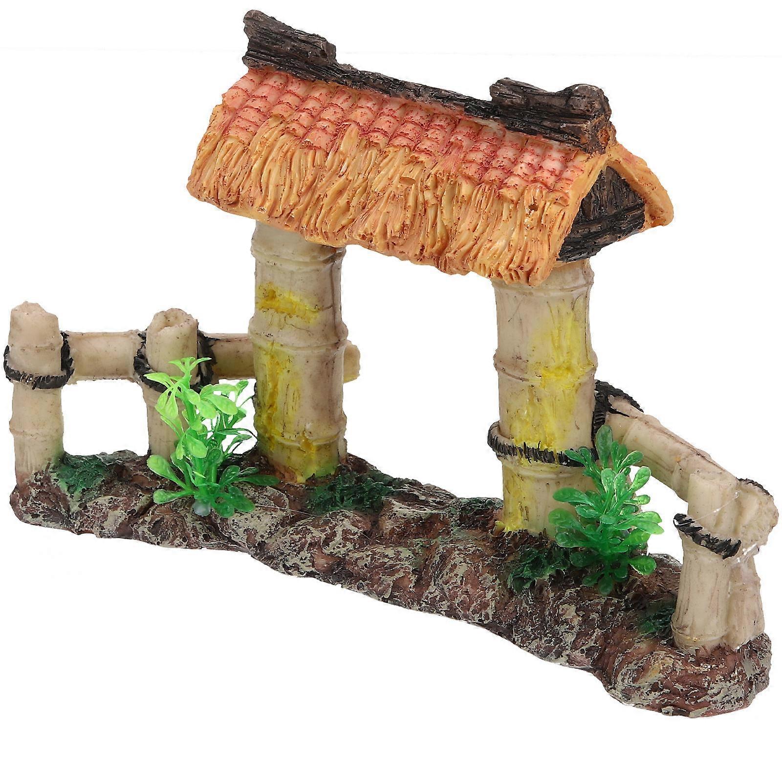 Aquarium Landscaping Decor Antique Gate Model for Sand Table