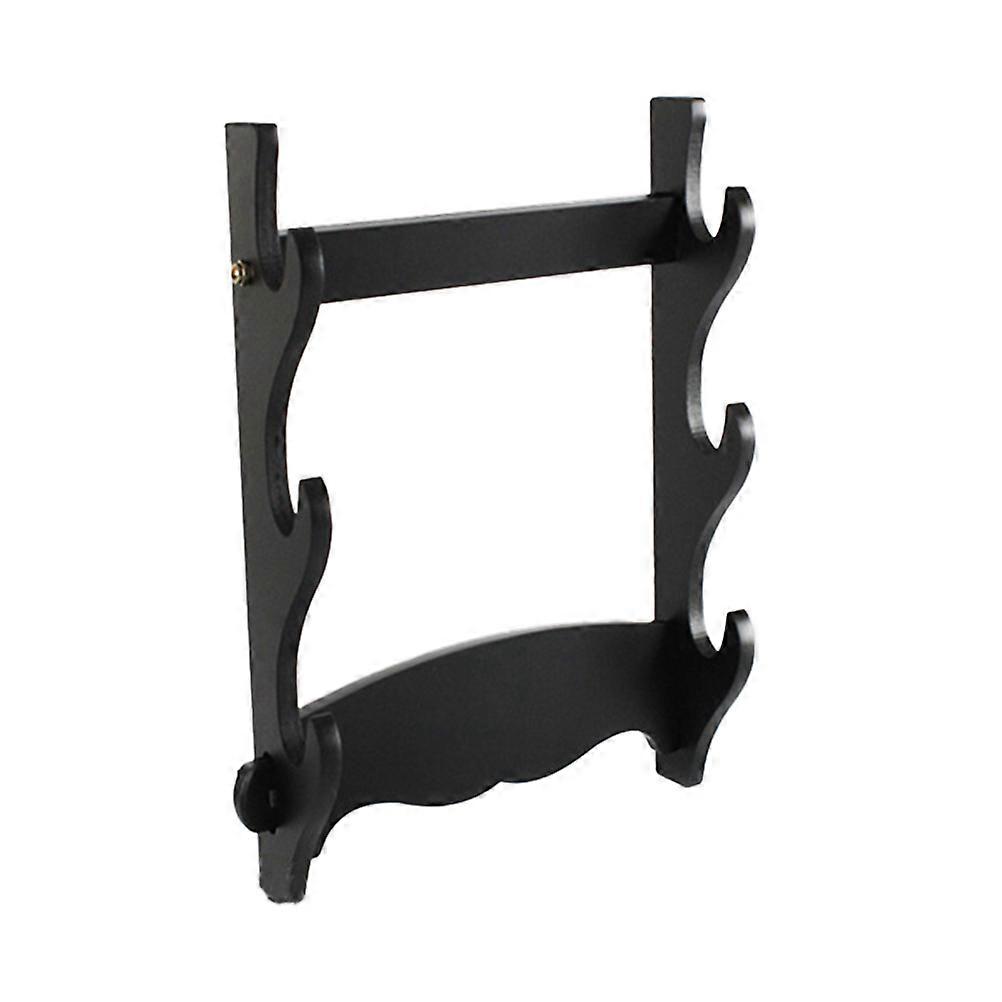 Sword Display Stand Wood Organizer for Displaying 3 Layers Wall Mounted Storage Rack