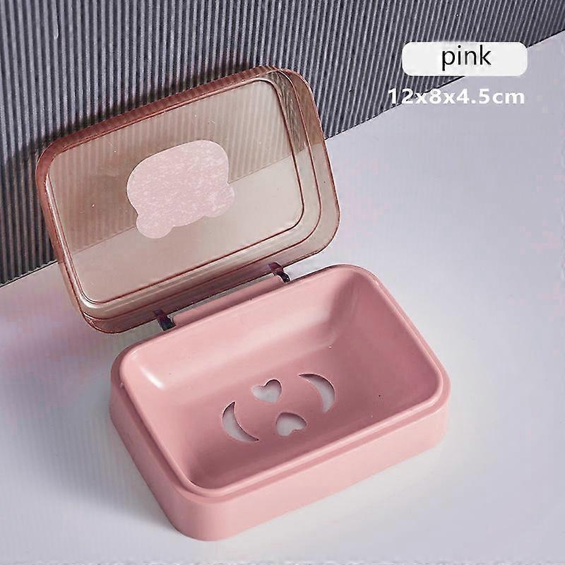 Bathroom Transparent Soap Dish With Lid Home Plastic Box KeepsDry Travel Portable Tray Dish Storage Soap Container