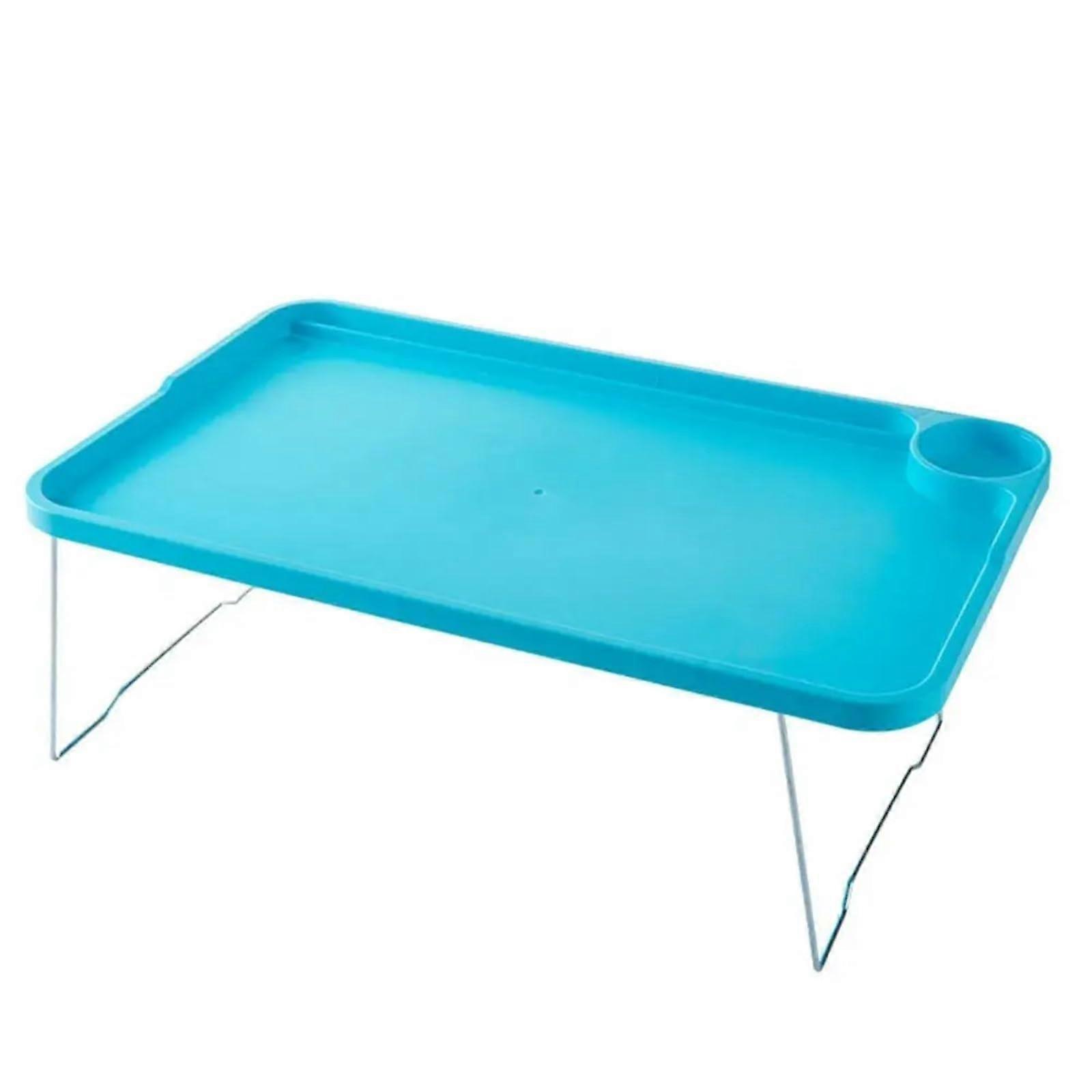 Aluminium Wire Folding Picnic Table for Outdoor and Camping Use, Blue Color, Lightweight, Portable Design