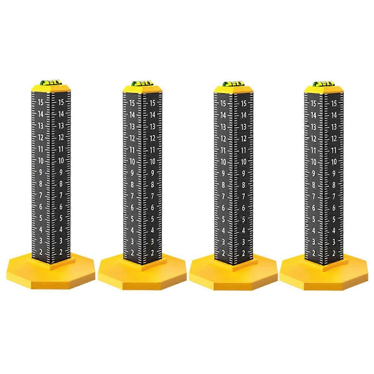 Stick Wall Lay Floor Tiles Tool Ceiling Leveling Ruler Light Steel Artifact Horizontal Bubble Leveling Ruler 4 Pcs