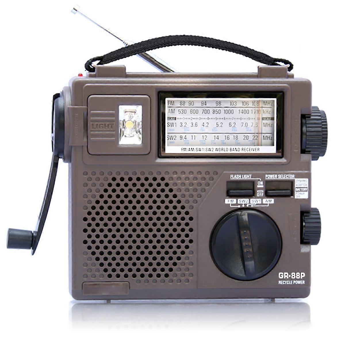 Hand Crank Generator Emergency Radio With DAB And Flashlight Portable FM/MW/SW Shortwave For Travel And Family