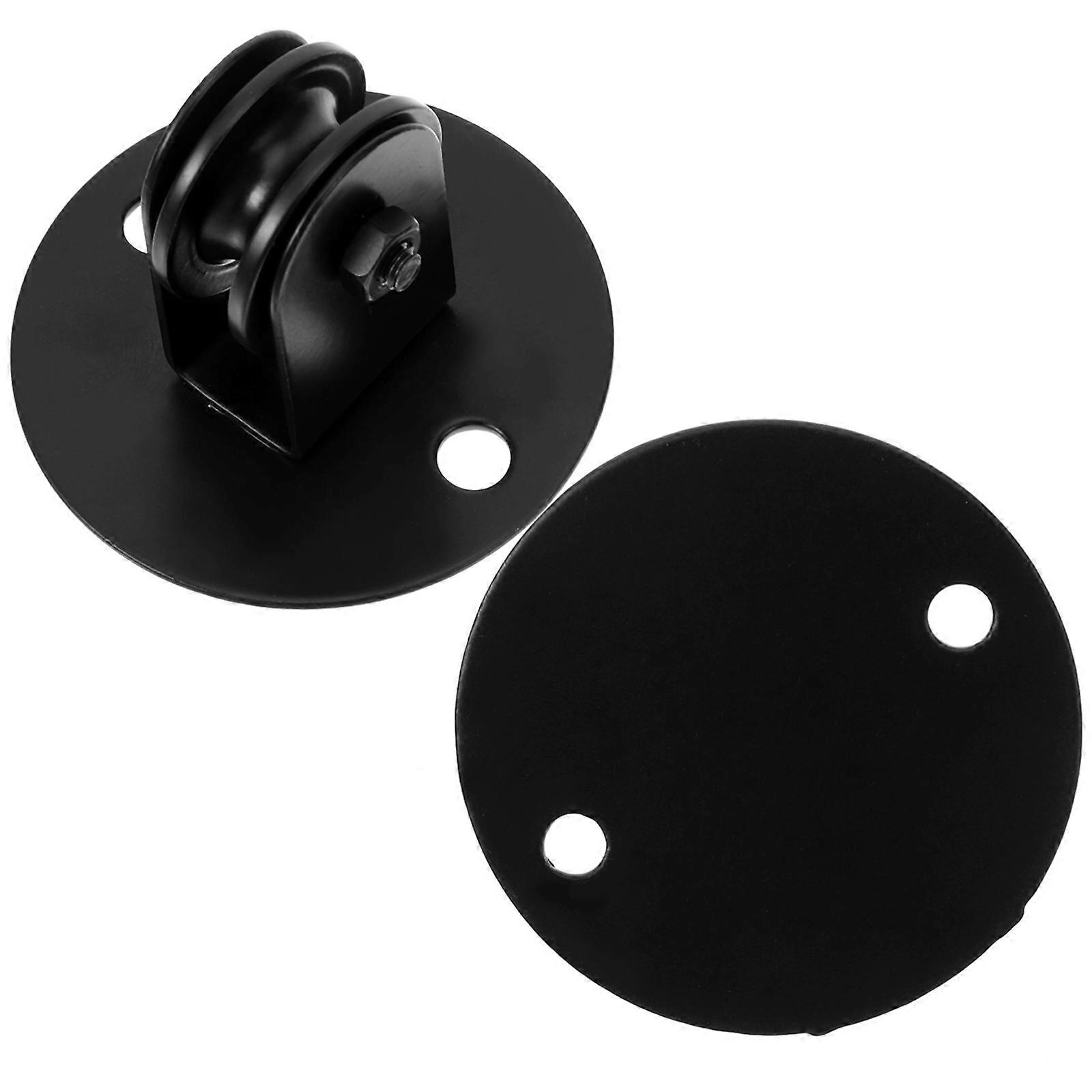Pulley Wheel Fixture Pulley for Hanging Lamp 3Sets Adjustable Black