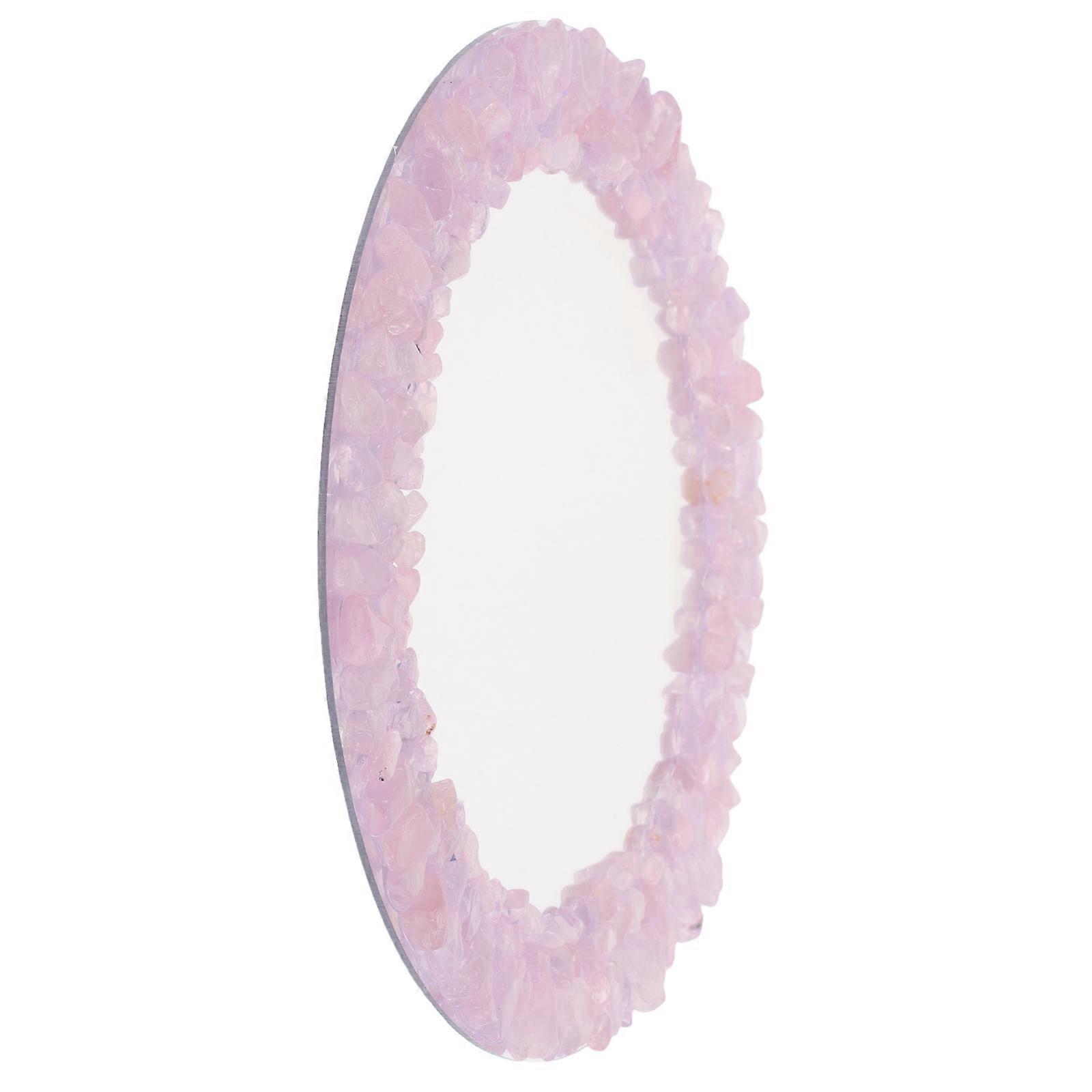 3Pcs Crystal Vanity Mirror for Makeup Pink Portable Decorative Gift