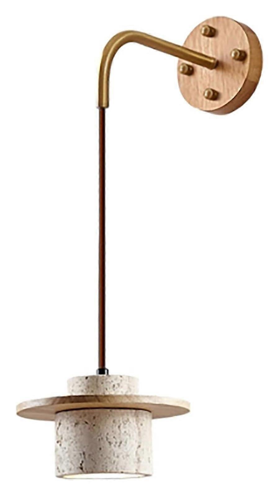 Wall Sconce Industrial Natural Stone Wall Mounted Light Adjustable Height Bedside Lamp Dimmable Indoor Wall Lighting