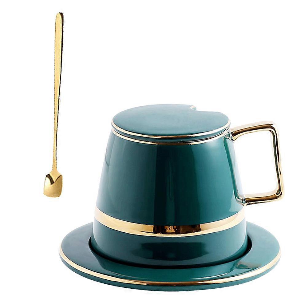 Elegant Coffee Cups Set European Style Home Use Ceramic Material 1 Set Holds Beverages