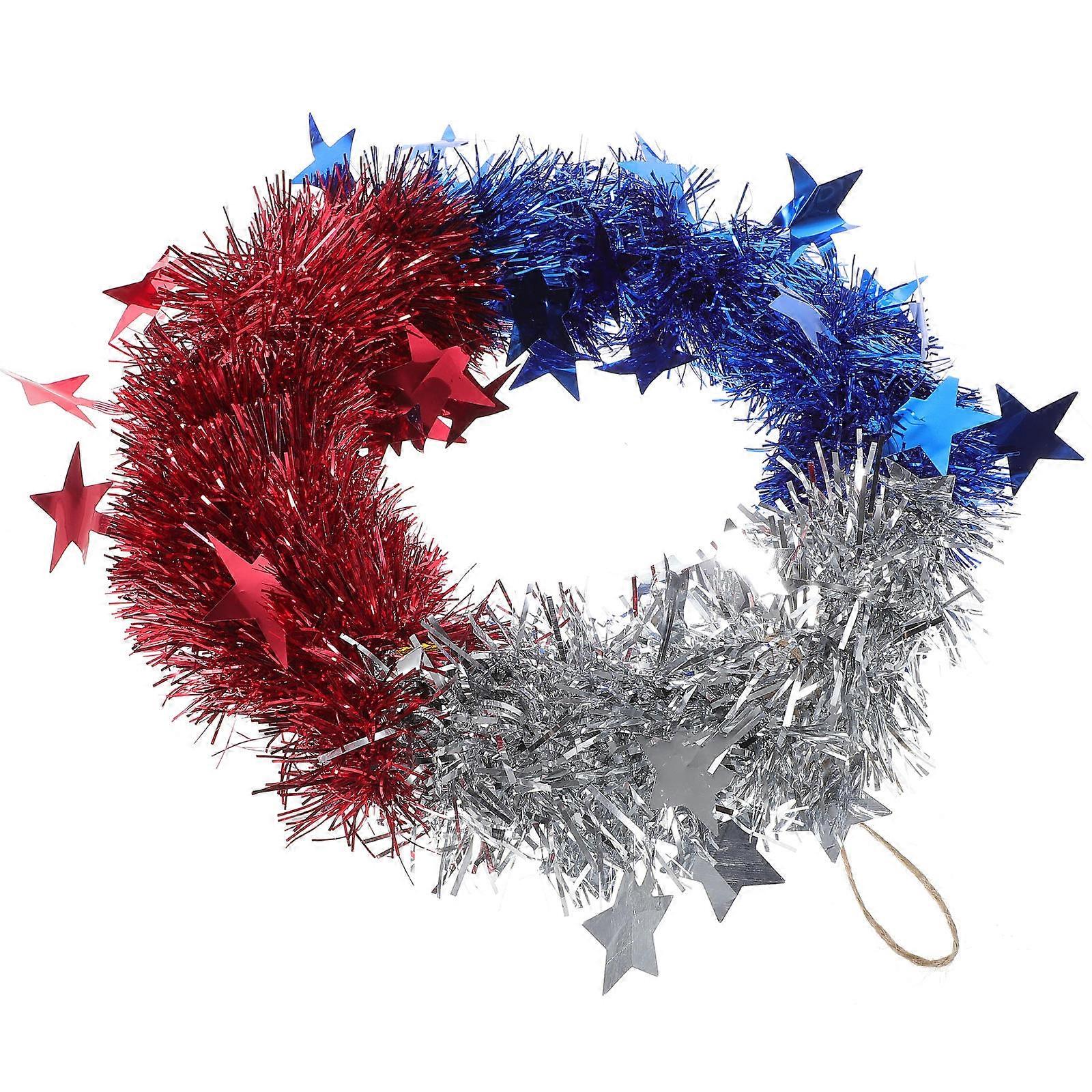 Circular Wreath Pendant 3Pcs Hanging Decoration For Independence Day Festivals Suitable For Home And Garden