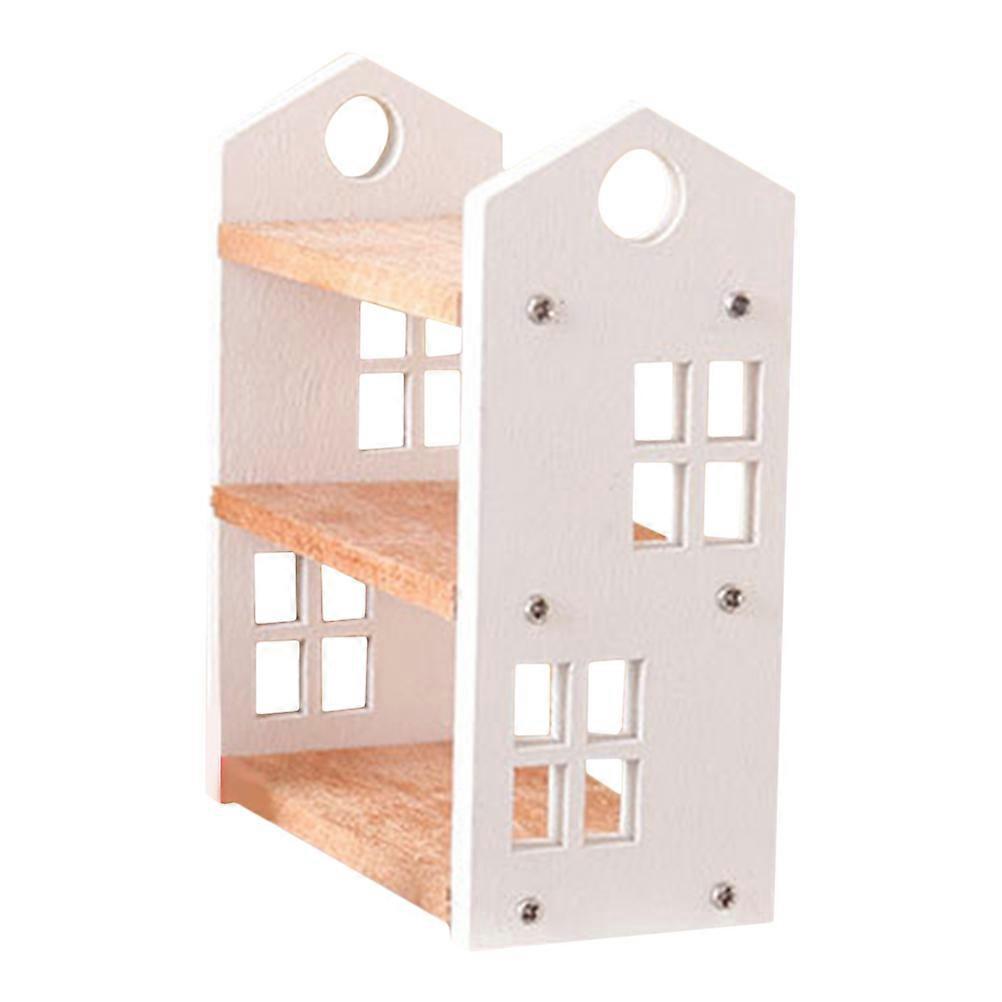 Miniature Wooden Bookcase For Hobbyists Home Decor Layered Organization 1Pack