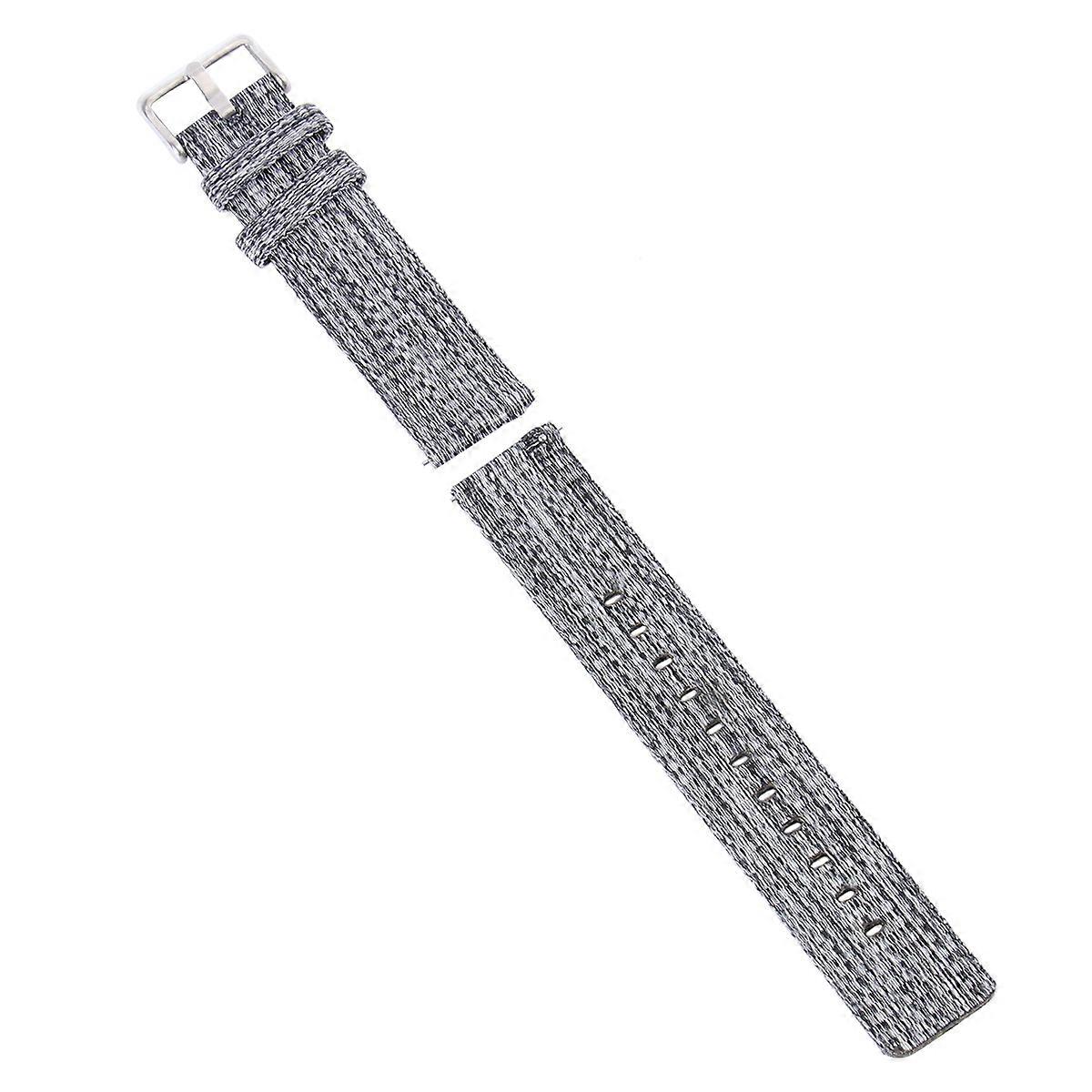 Watch Replacement Strap Canvas Band for Watch Function 20mm Dark Grey