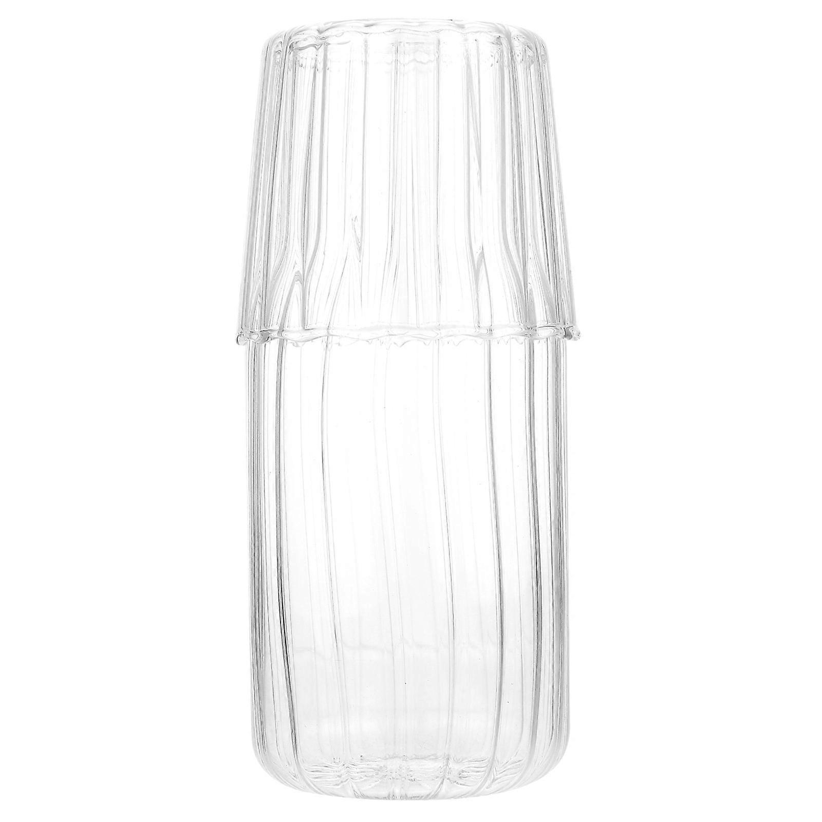 Water Kettle with Cup for Storage 4Sets Glass Cooling Kettle Transparent Set