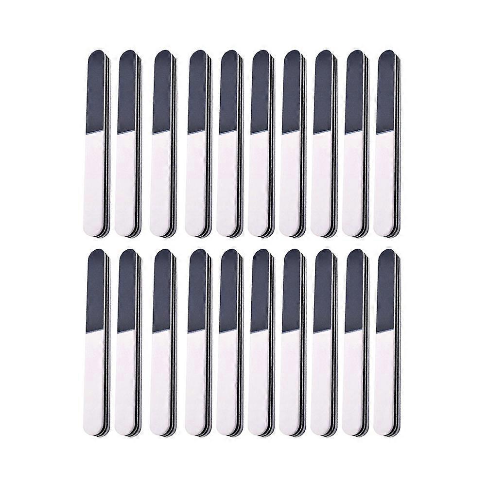 Nail Files Thicken Nail Buffers for Shaping Nails 60Pcs Silver