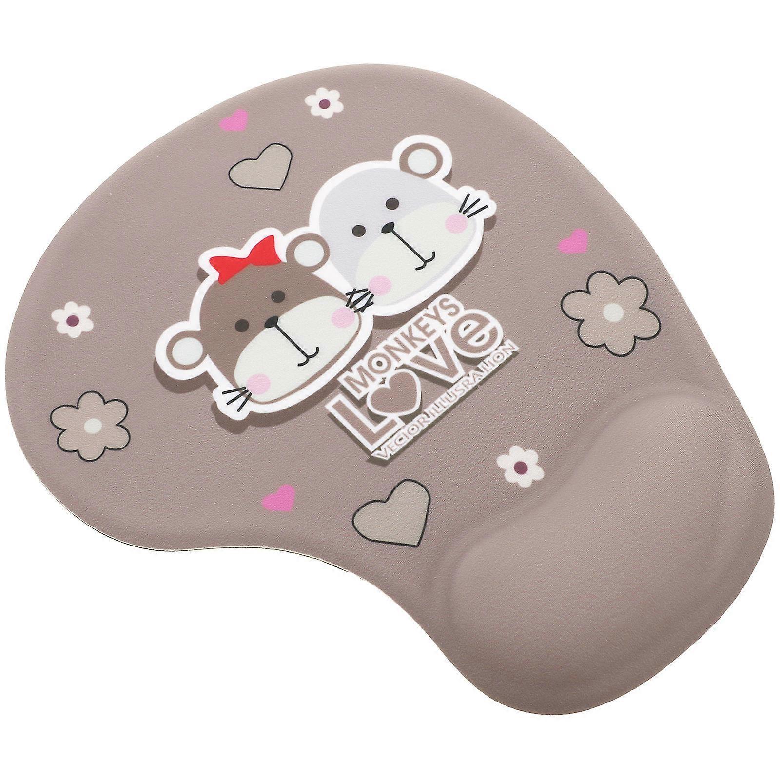 Anti Slip Wrist Support Mouse Pad for Wrist Rest 1Pcs Coffee Material