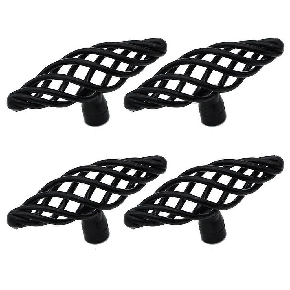 Alloy Door Knobs Cabinet Knob for Bird Cage Design 16Pcs Black