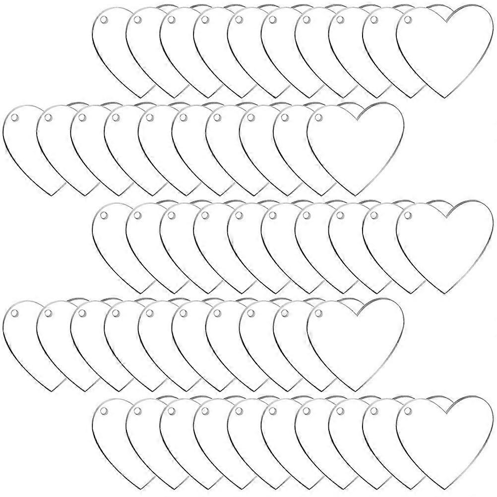 Sublimation Keychains 100 Pcs White Portable Key Chain Perfect For DIY Decor 5X5Cm