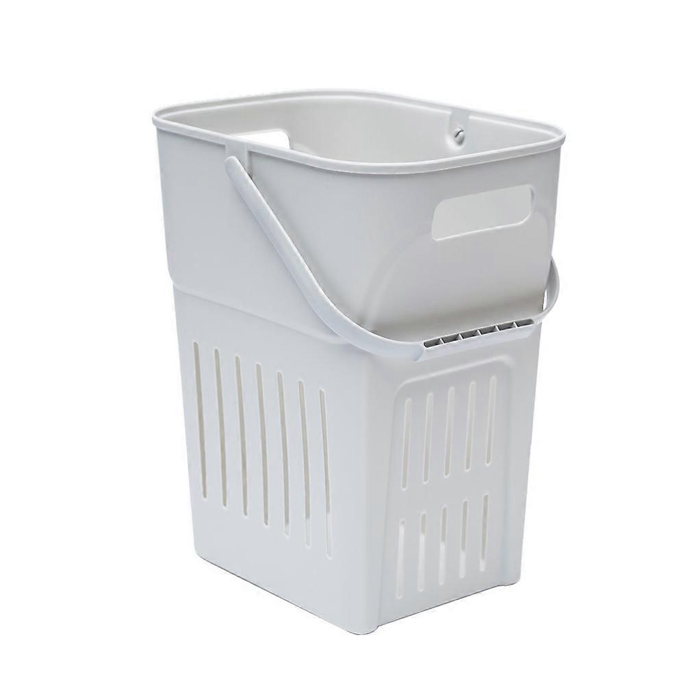 White Laundry Storage Basket Plastic for Storage 1Pcs Clothes Organizer