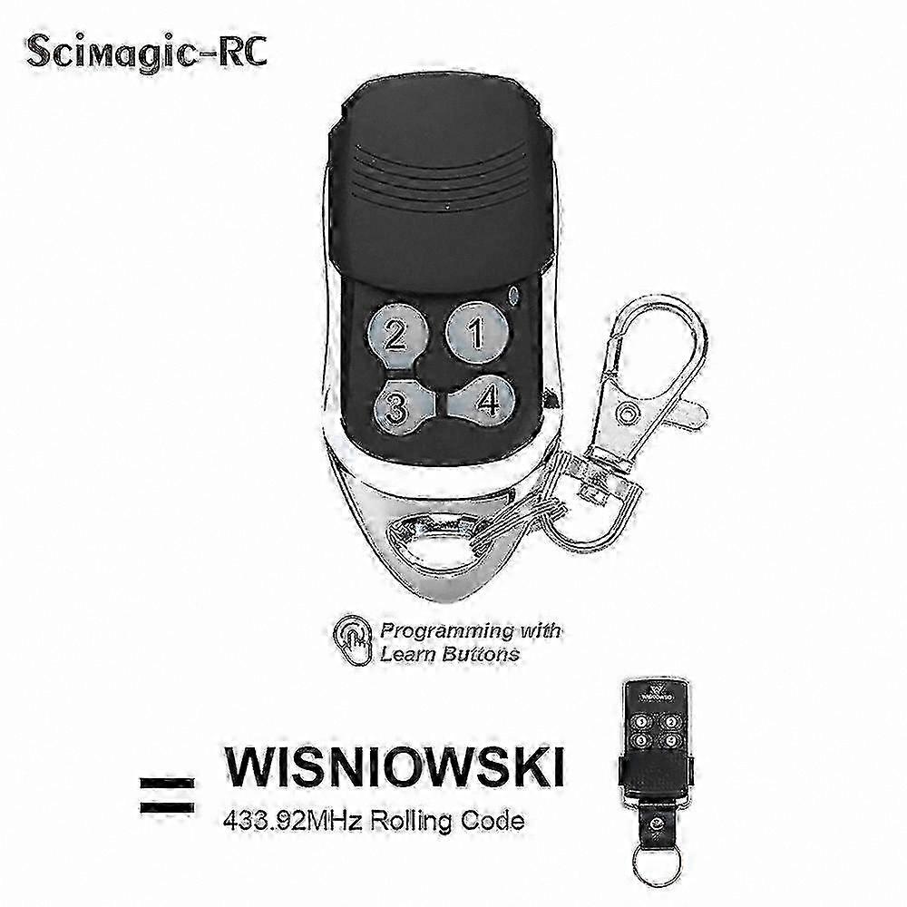 433MHz 4-Channel Rolling Code Garage Door Opener with Remote Controller