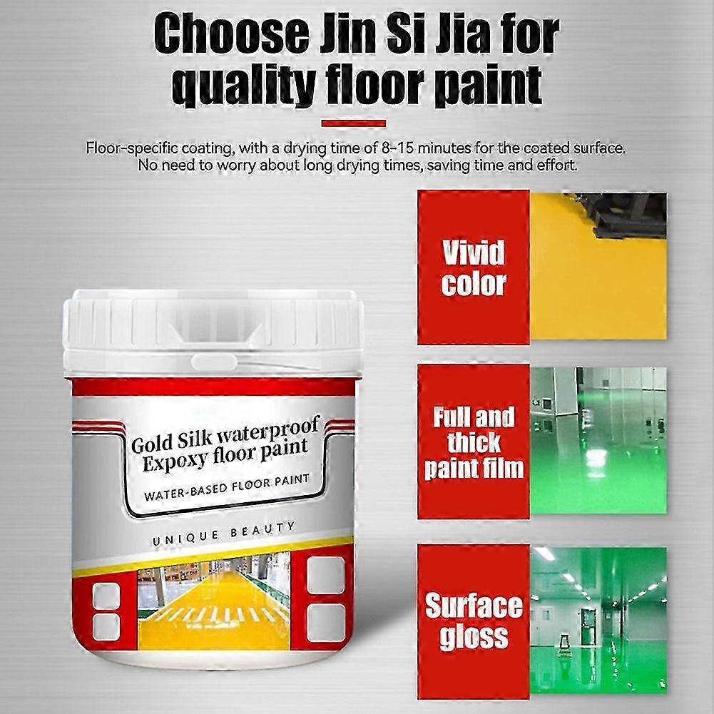 500g/1000g Silk Waterproof Epoxy Floor Paint, Water-based Epoxy Floor ...