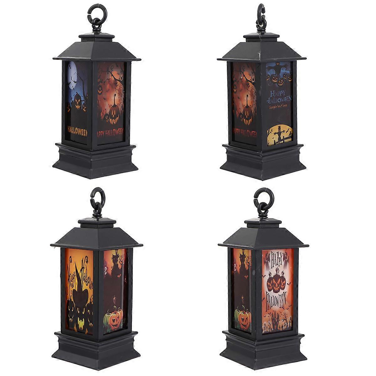 Halloween Hanging Lamp Pumpkin Skull Pattern Lamp for Halloween 8Pcs