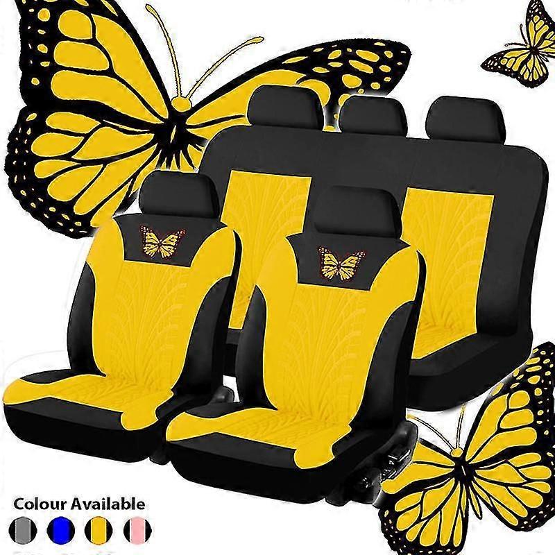 Housse de siège d’auto papillon 9 pièces ensemble complet