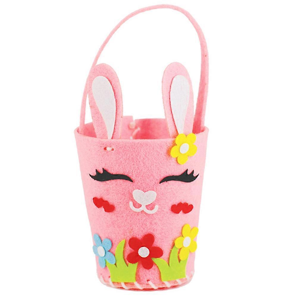 Easter Candy Bag Kids Easter Portable Flower Basket DIY 8Pcs