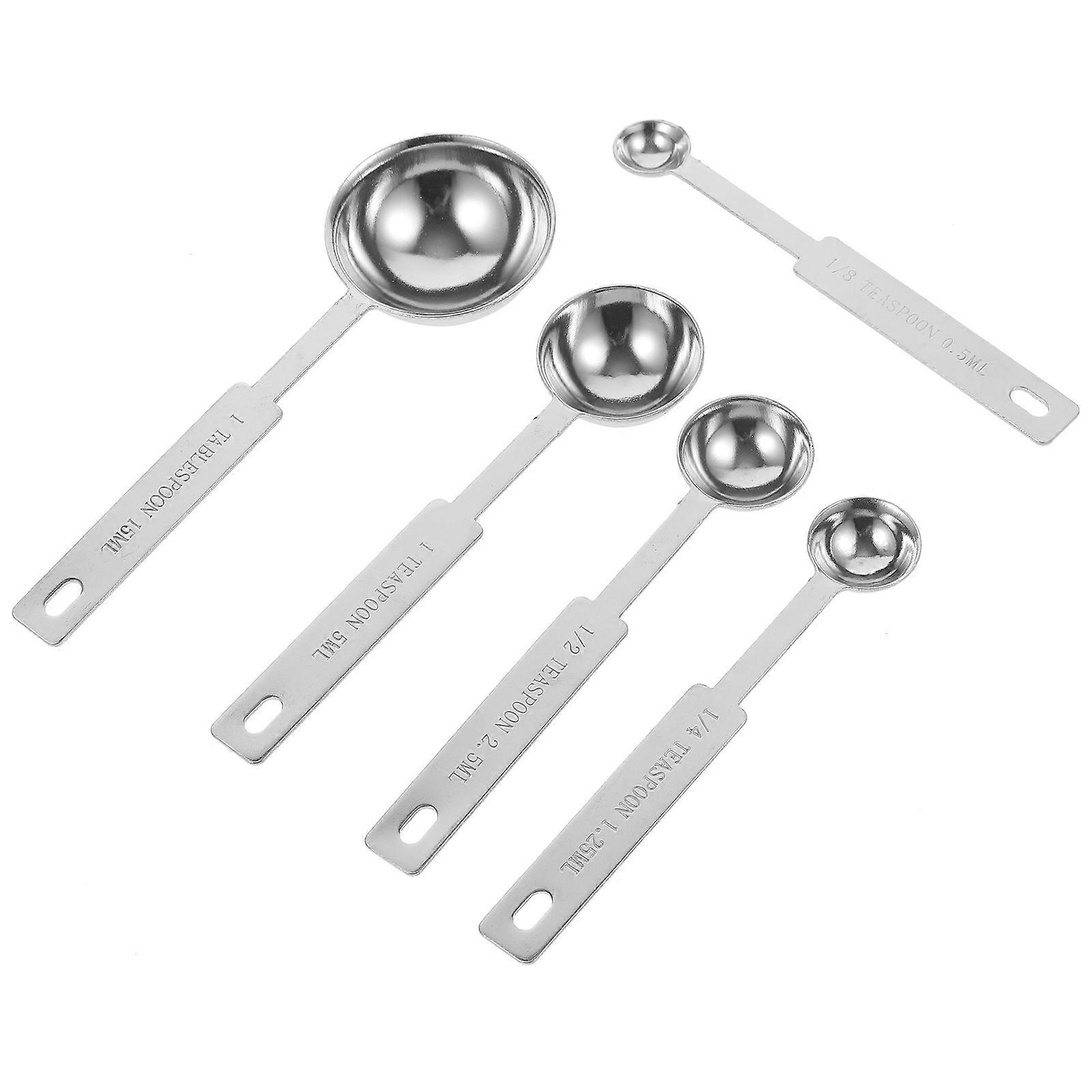 Measuring Spoon Set Stainless Steel for Coffee and Kitchen 10Pcs Silver