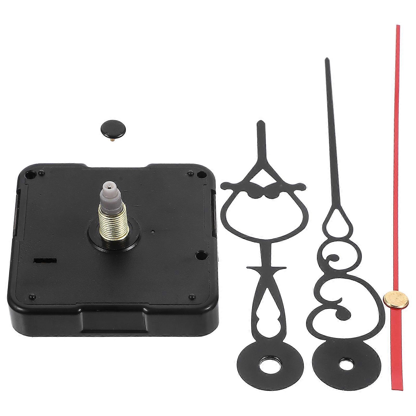 Clock Mechanism Replacement Quartz Movement for 2Sets Red Plastic Kit