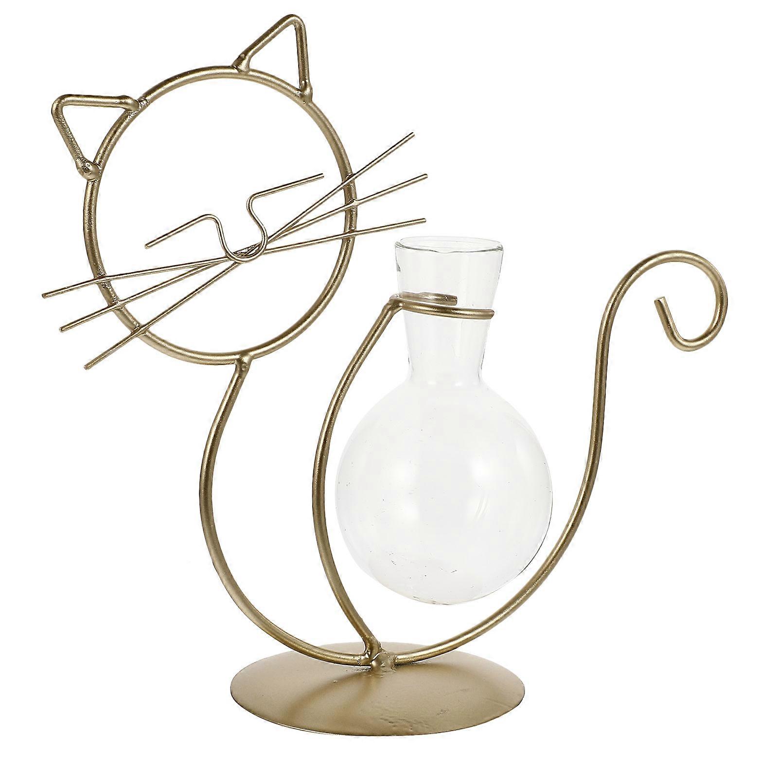 Hydroponic Glass Desktop Vase for Storage 2Pcs Display Vase