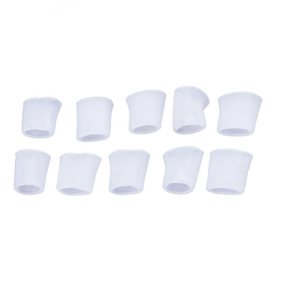 Gel Toe Protector Little Toe Relief Sleeves for 10Pairs White Open Sleeve