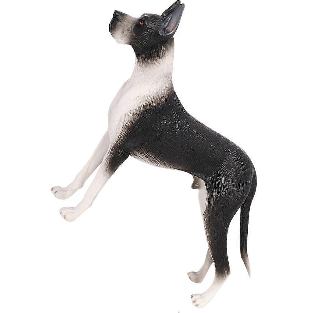 Artificial Dog Model Plastic Dog Decoration for Home Use 2Pcs Black