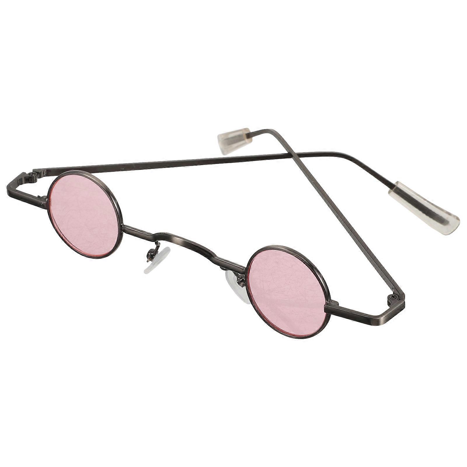 Small Round Frame Sunglasses for Wearing 3Pcs Beach