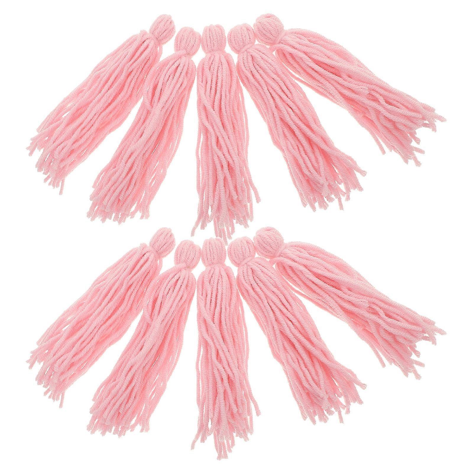 Aquarium Use Fish Spawning Mop 40Pcs Rectangular Pink Woolen Yarn For Indoor Fish Breeders Egg Attachment Functionality