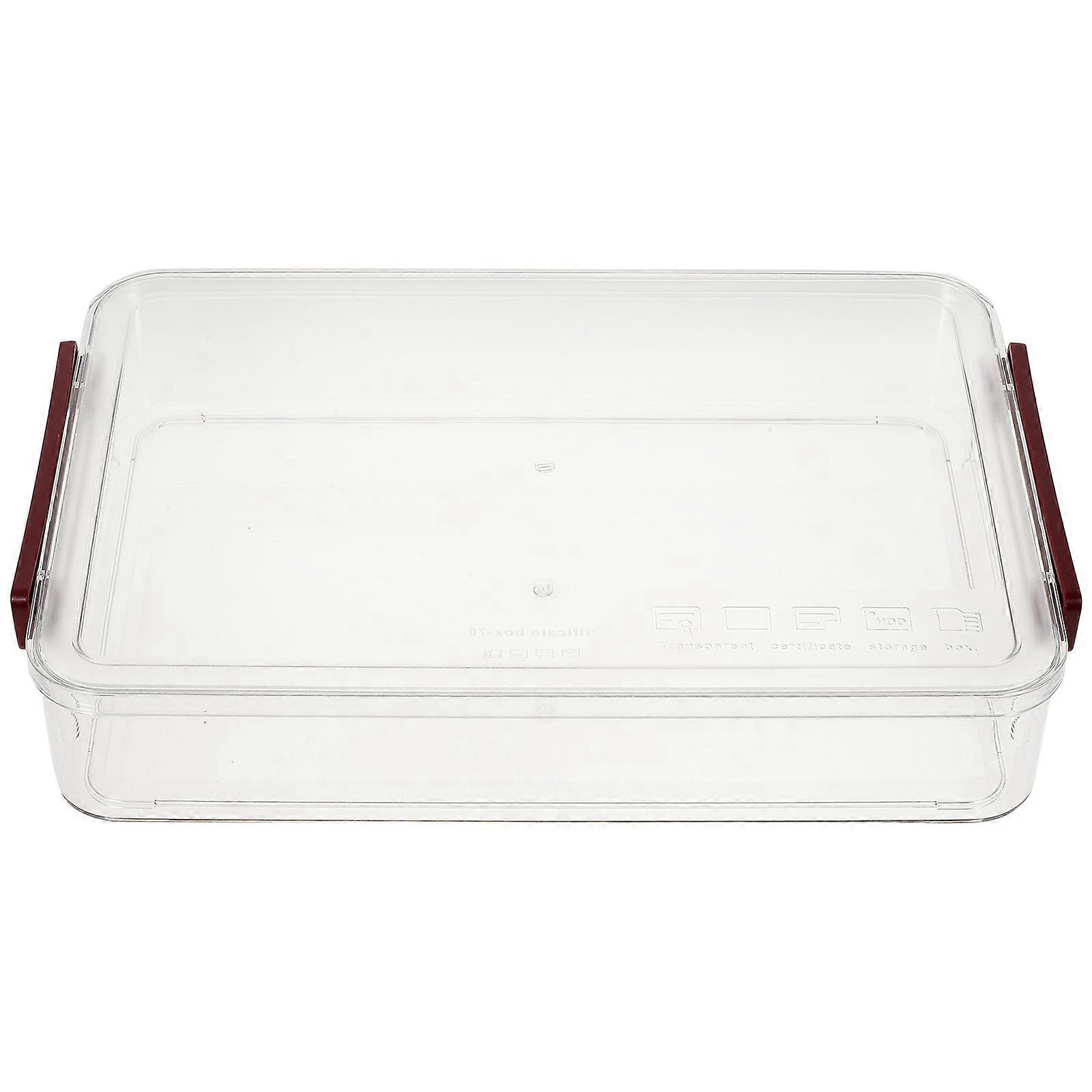 Wear-Resistant File Organizer Box for Document Protection 2Pcs Clear