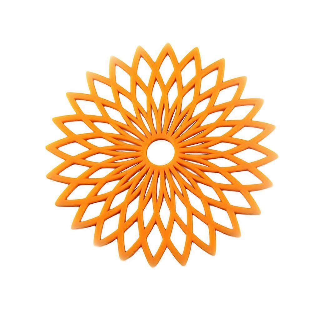 Silicone Insulated Coaster Round For Kitchen Use Dining Room Use Insulation 1Pc