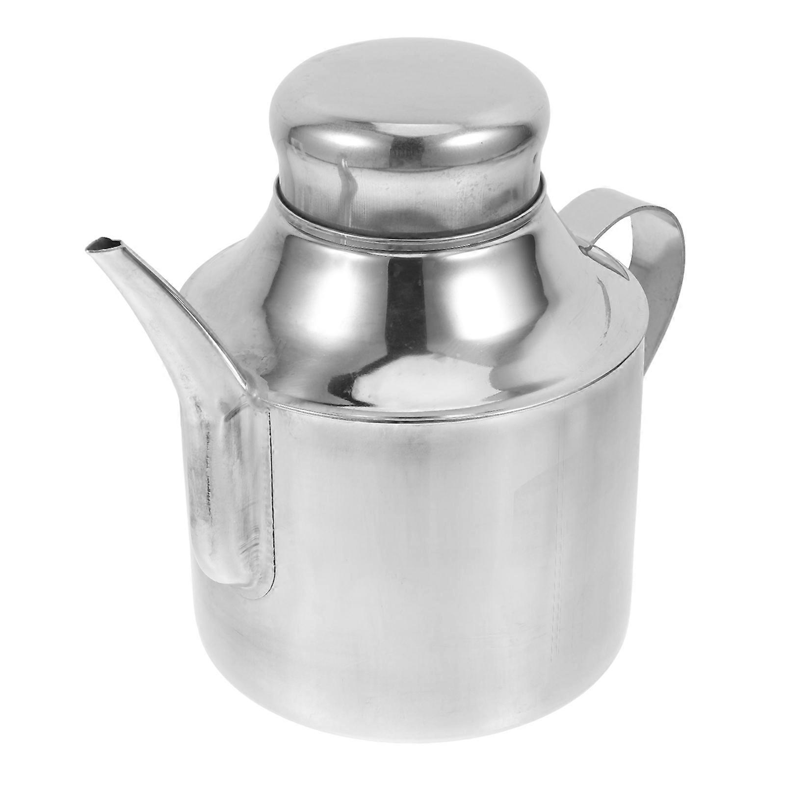 Kitchen Oil Storage Container Stainless Steel with Spout 4Pcs Set