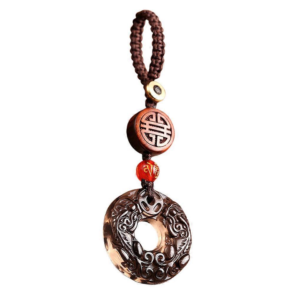Craftsmanship Pi Yao Key Ring Amulet For Car And Phone Bag Decoration Good Luck Charm 3Pcs Durable Obsidian