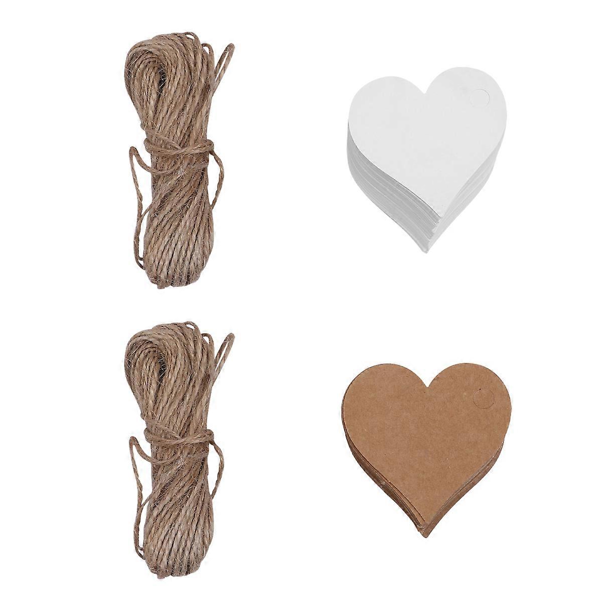 Kraft Paper Tags for Decoration 3Sets with Wishing and Hemp Rope