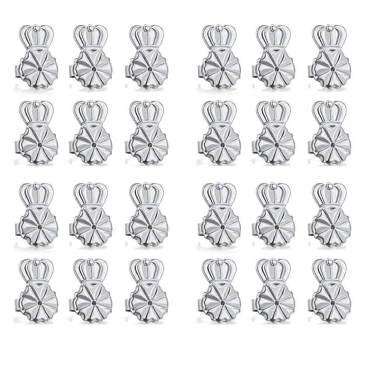 3-Pairs Earring Backs,Earring Backs Lifter(Silver)