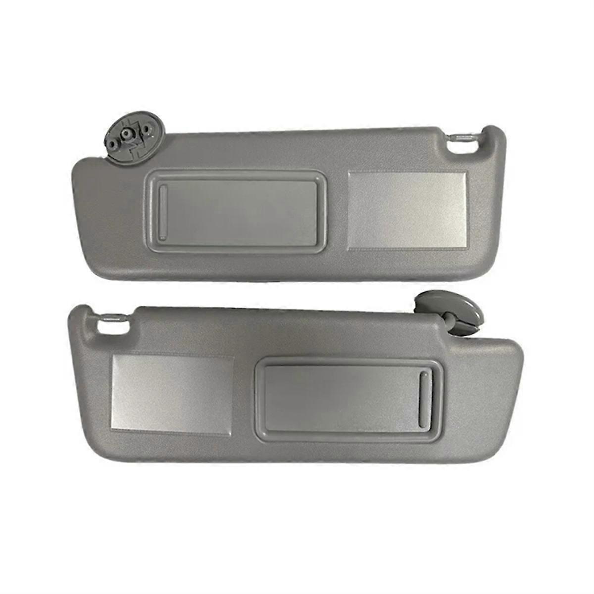 1Pair Grey Sunvisor with Mirror LED Lamp for Prado 120