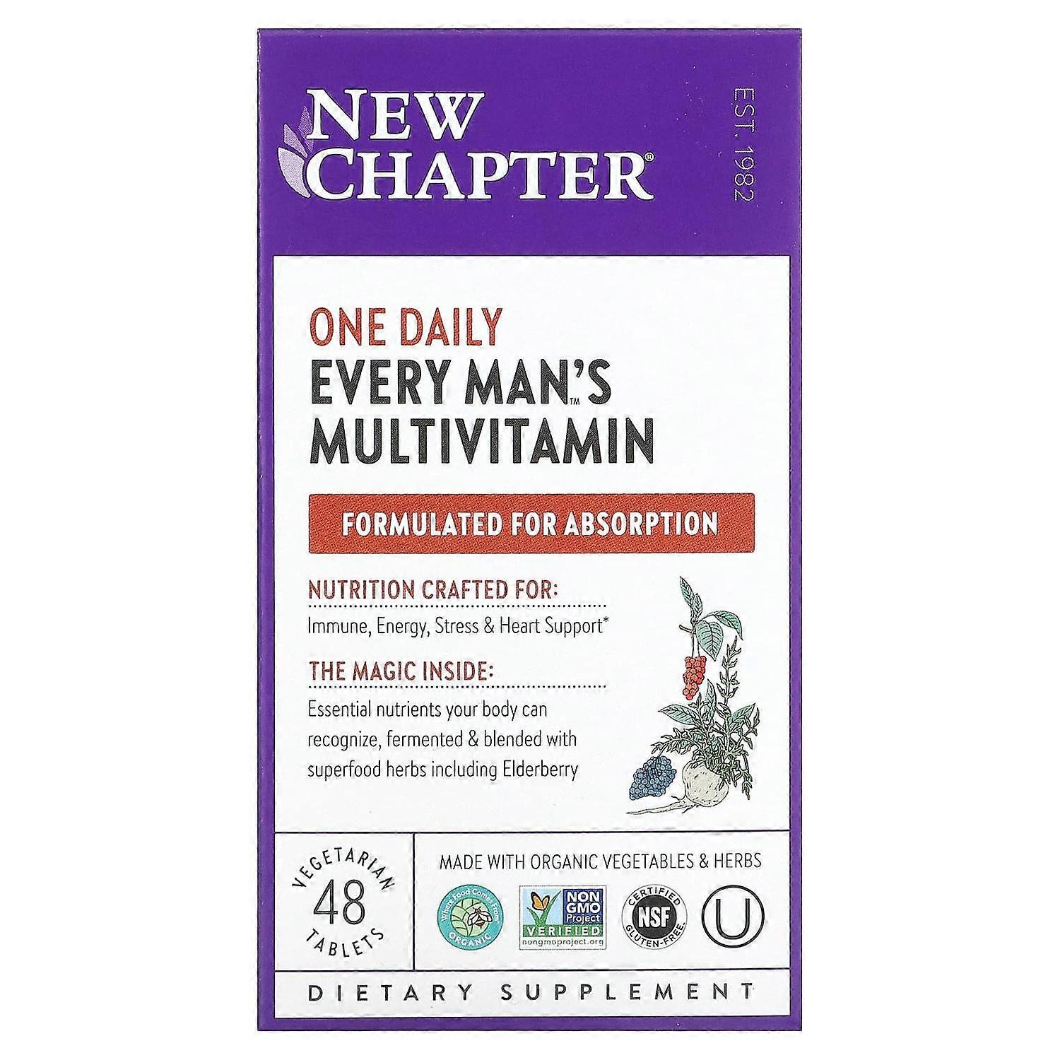 New Chapter, Every Man's One Daily Multivitamin, 48 Vegetarian Tablets