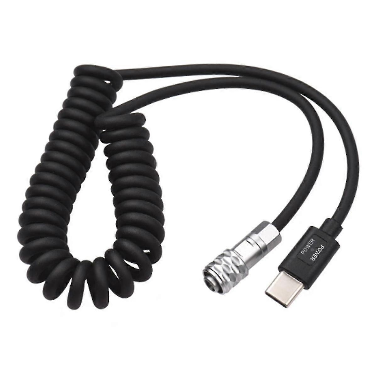 Usb-c Power Cable Replacement For Pocket Cinema Camera Bmpcc 4k/6k To Usb Type-c Spring Cable