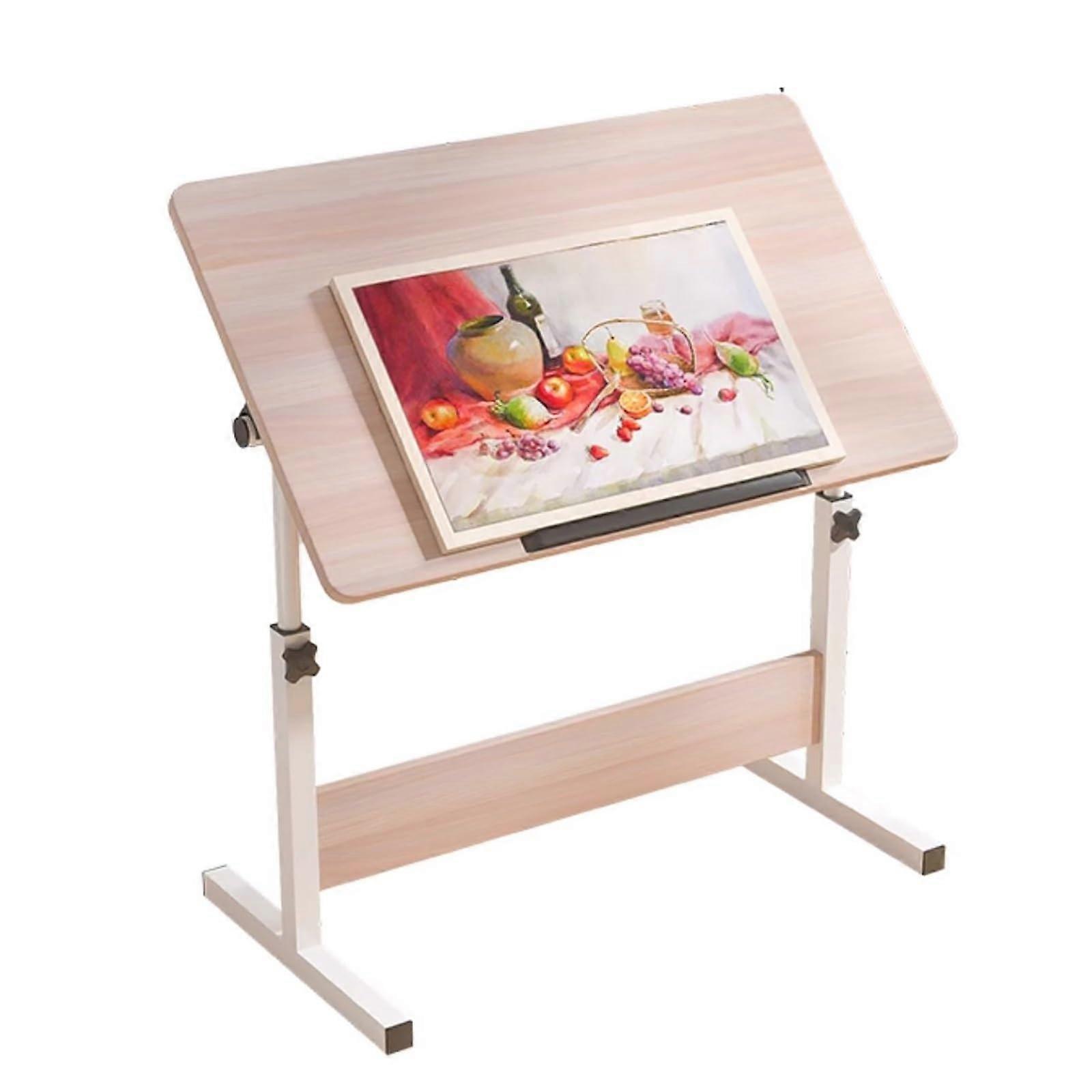 Adjustable Height Folding Drawing Table 60cm Portable Artist Desk For Home Office No Wheels Painting Station