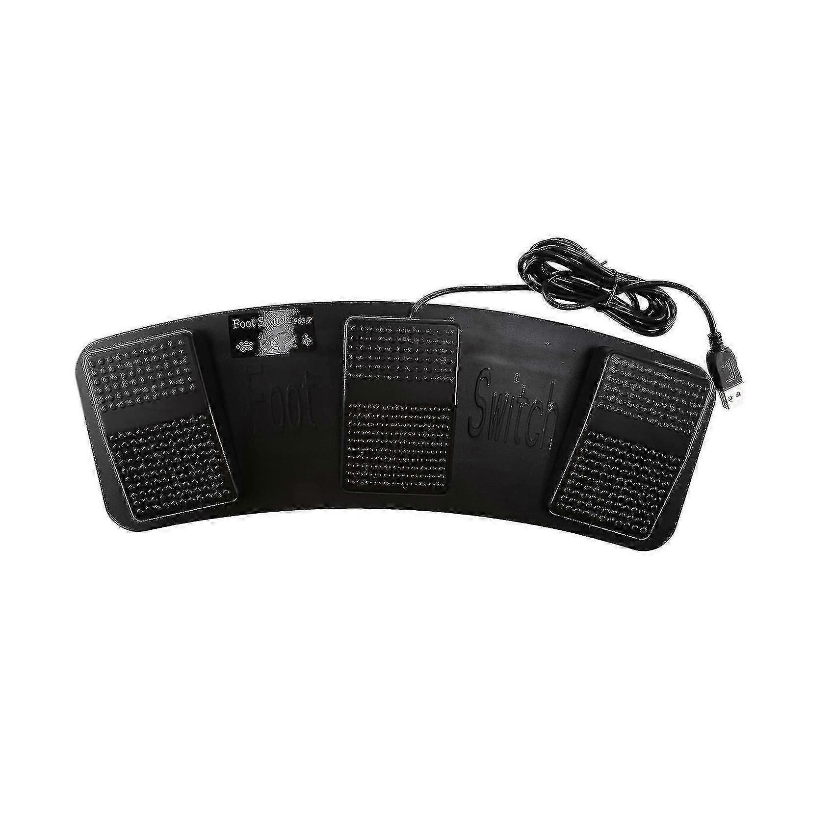 Fs3-p Usb Triple Foot Switch Pedal Control Keyboard Mouse 3 Pedals Simulate Any Key On Keyboard Com
