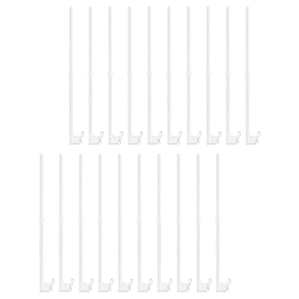 Universal Car Flag Rack 20Pcs Clip for Parades Sports Events Adjustable Telescopic Structure White