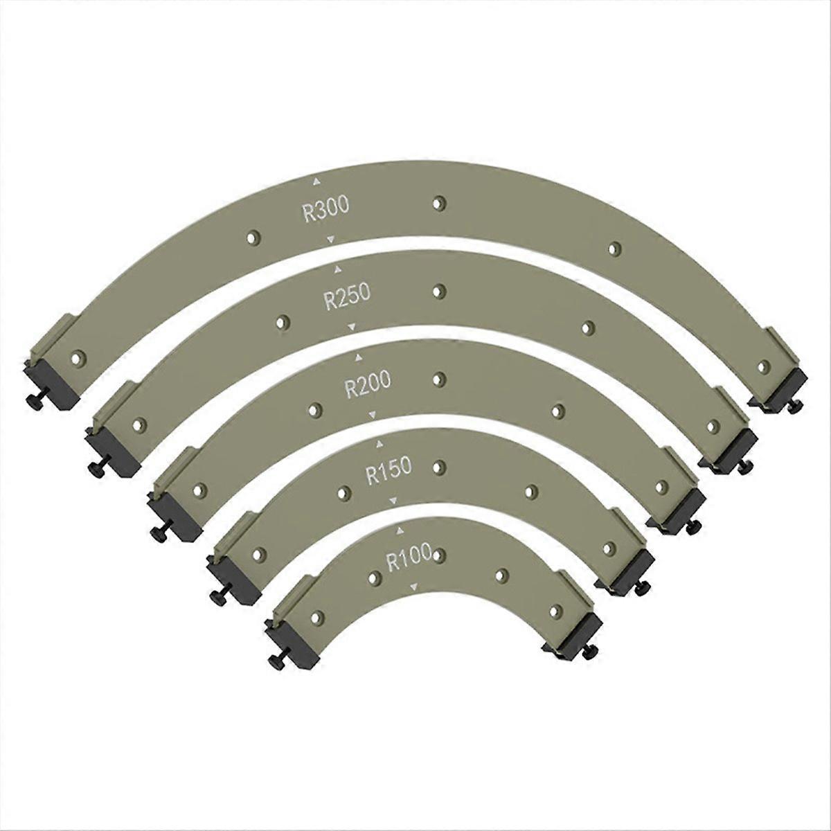 5Pcs Woodworking Radius Corner Jigs with Round Template Guides