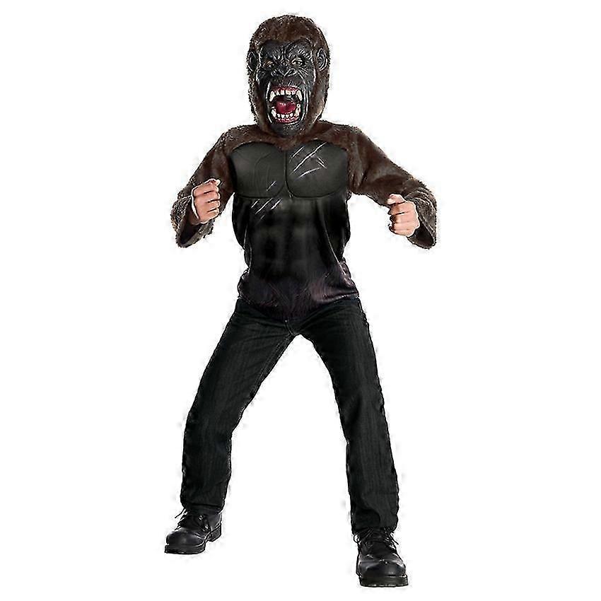 キングコングコスチューム チンパンジーマスク トップハロウィンコスチューム 子供向け 悪魔ゴリラ 猛烈なキングコング コスプレ カーニバル 変装