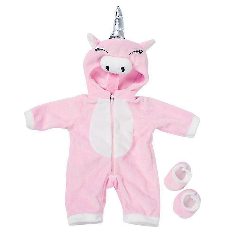 18 tums dockkläder stygn flamingo enhörning giraff dinosaurie kostym onesie pyjamas passar 18 tums docka